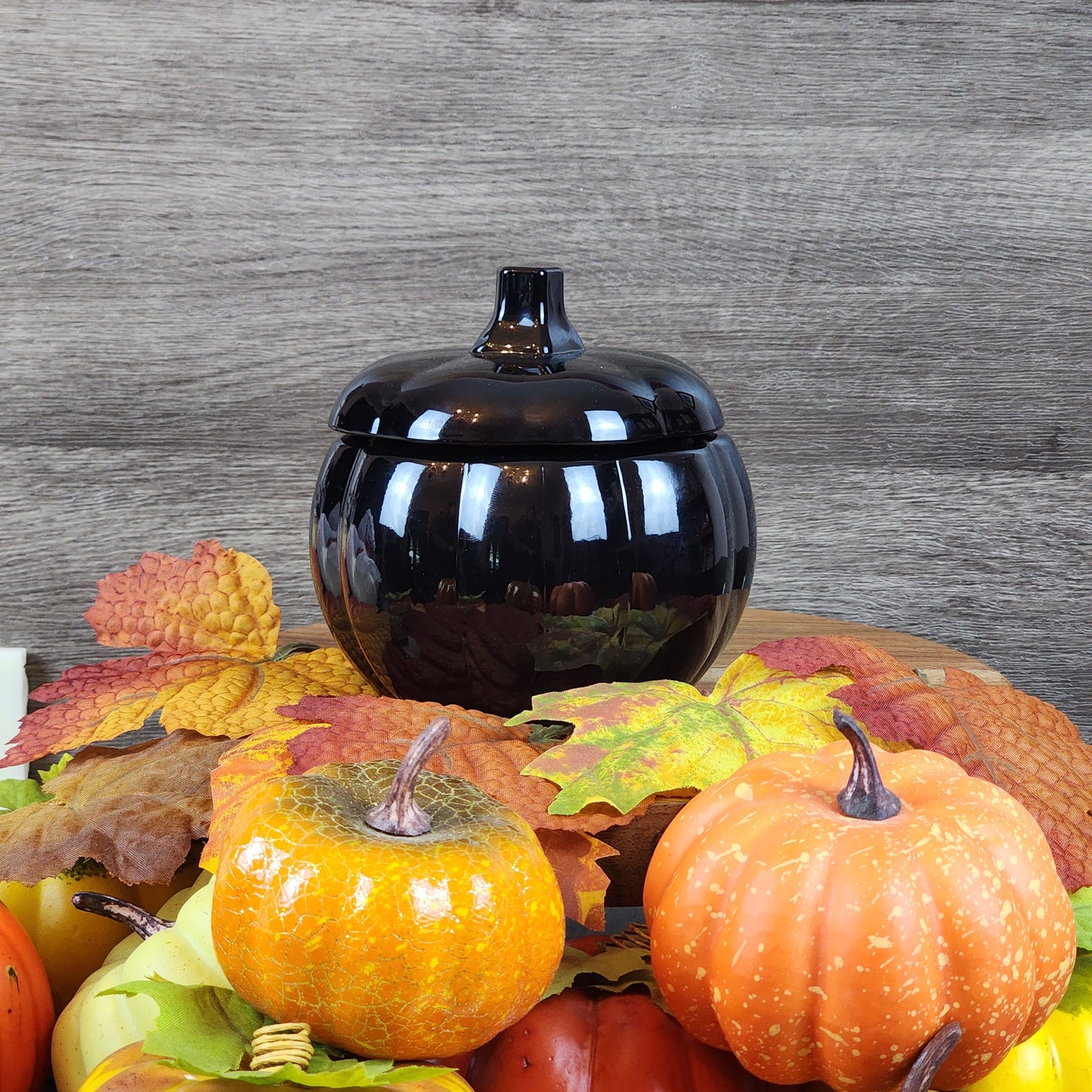 Glass Pumpkin Candles
