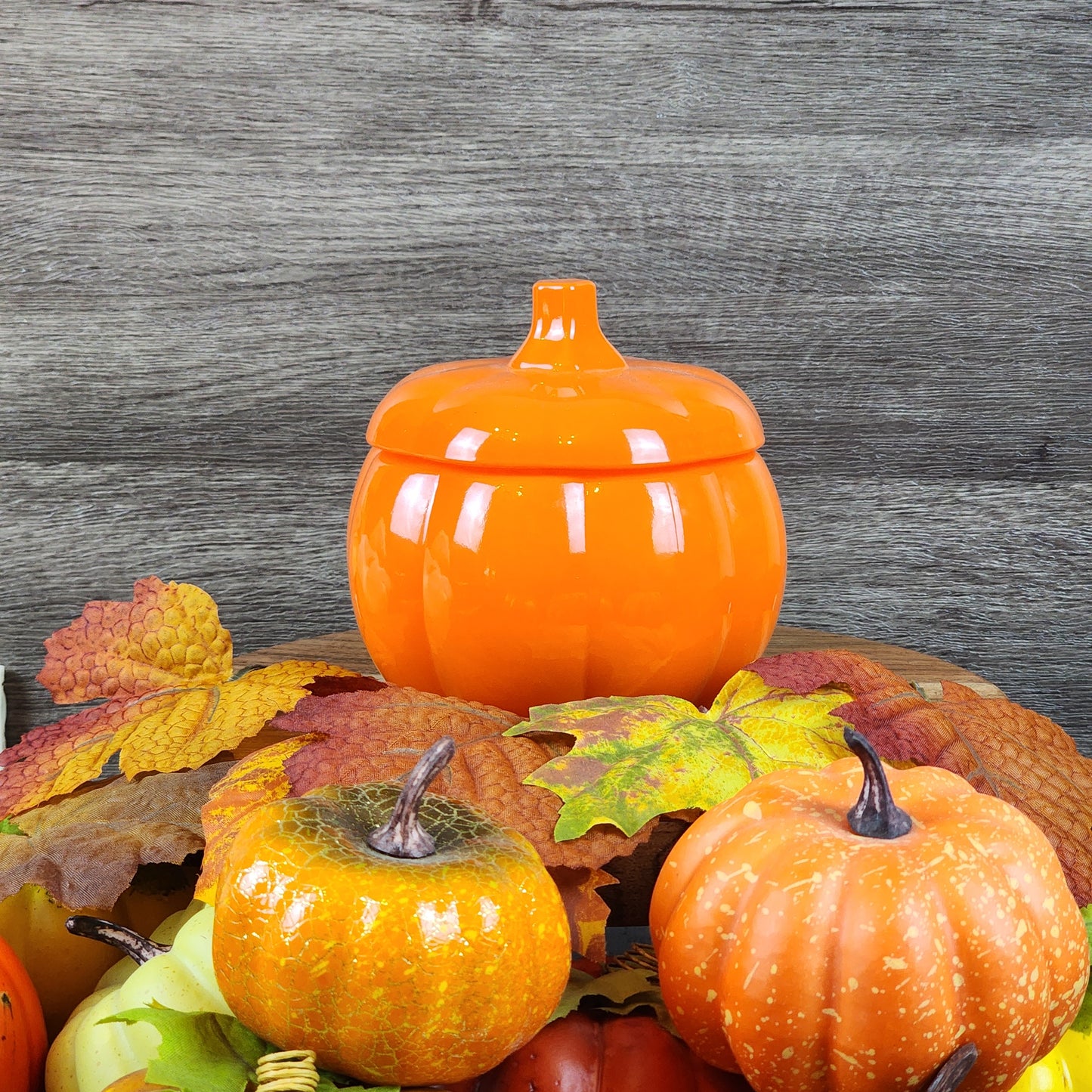 Glass Pumpkin Candles