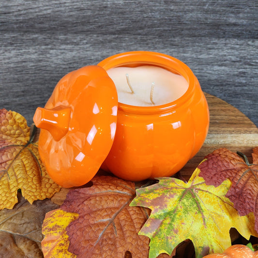 Glass Pumpkin Candles